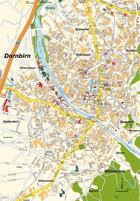 mapa dornbirn rakúsko