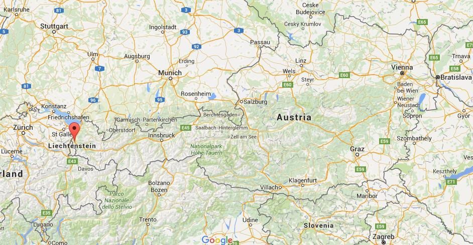 mapa feldkirch, rakúsko
