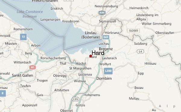 mapa pevného rakúsko
