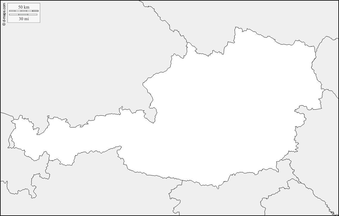 mapa rakúska, mapa prehľadu