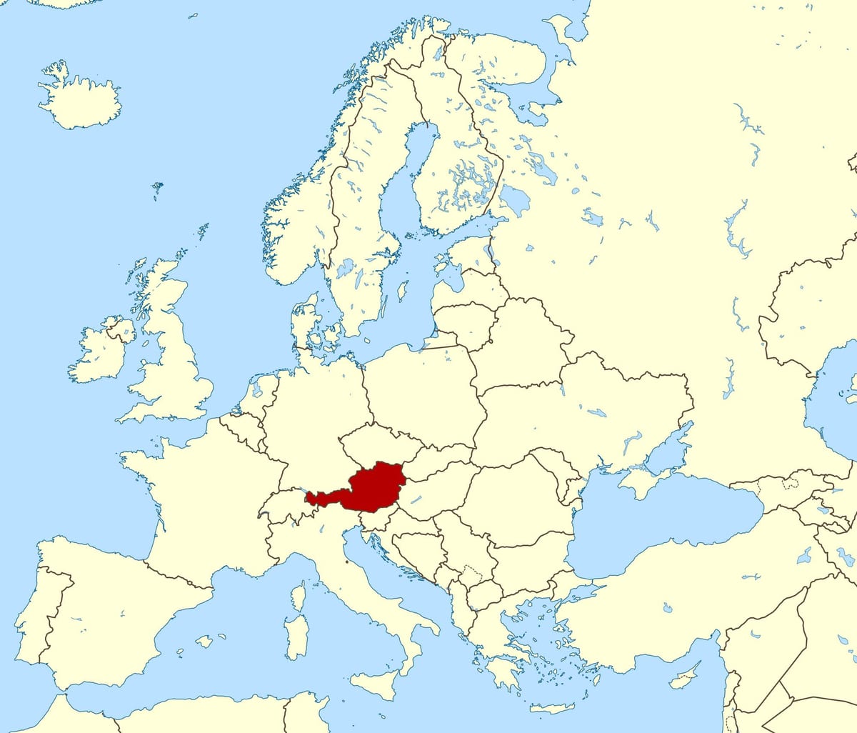 zobraziť mapu rakúska