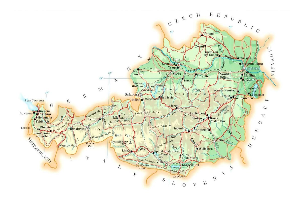 mapa rakúska fasáda