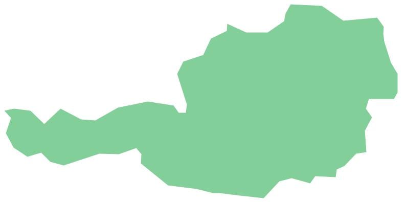 rakúsko vektorová mapa