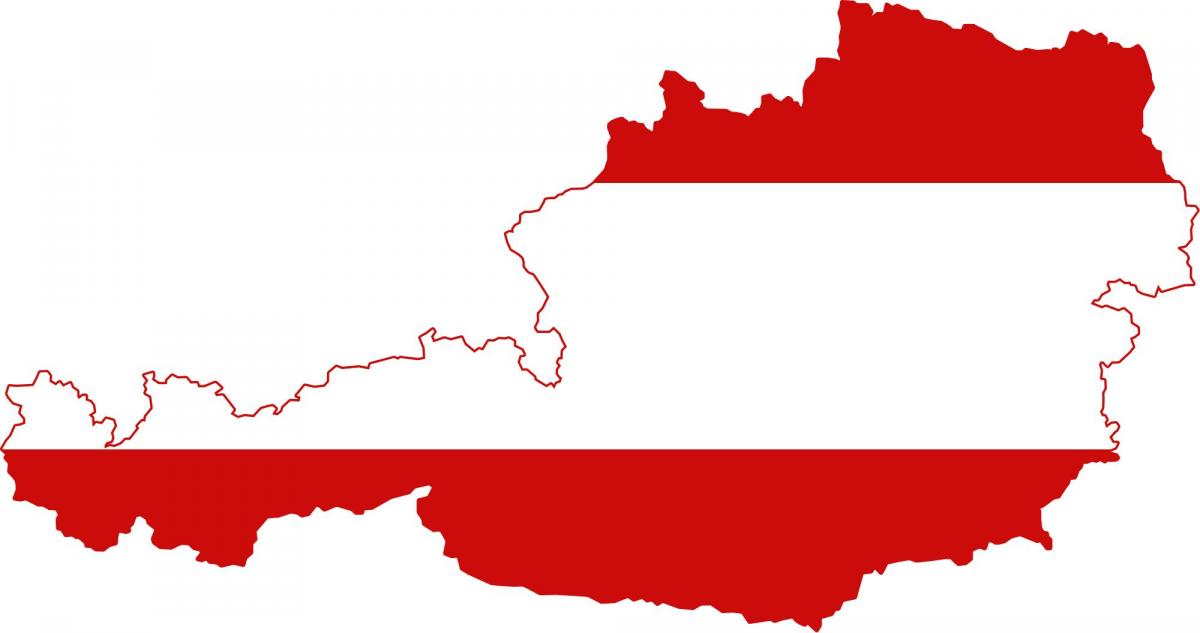 rakúsko mapa vlajka