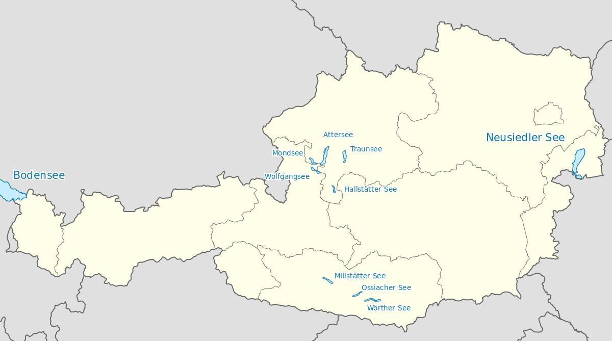 mapa rakúska jazier