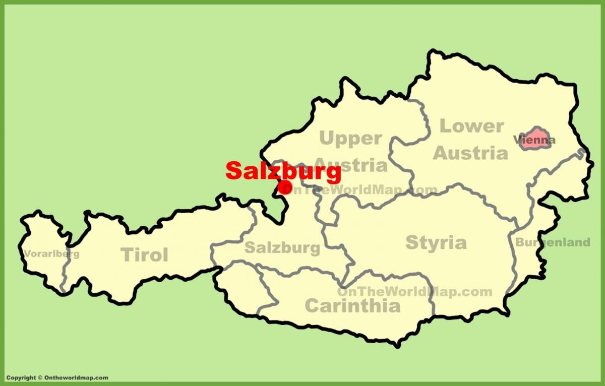 rakúsko salzburg mapu