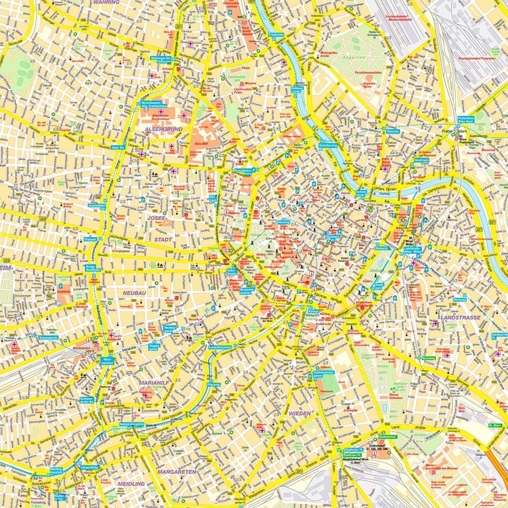 ulice mesta mapa viedeň rakúsko