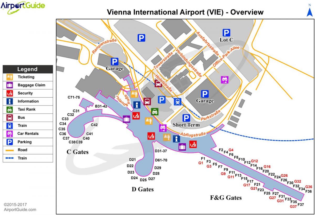 mapa letiska viedeň rakúsko