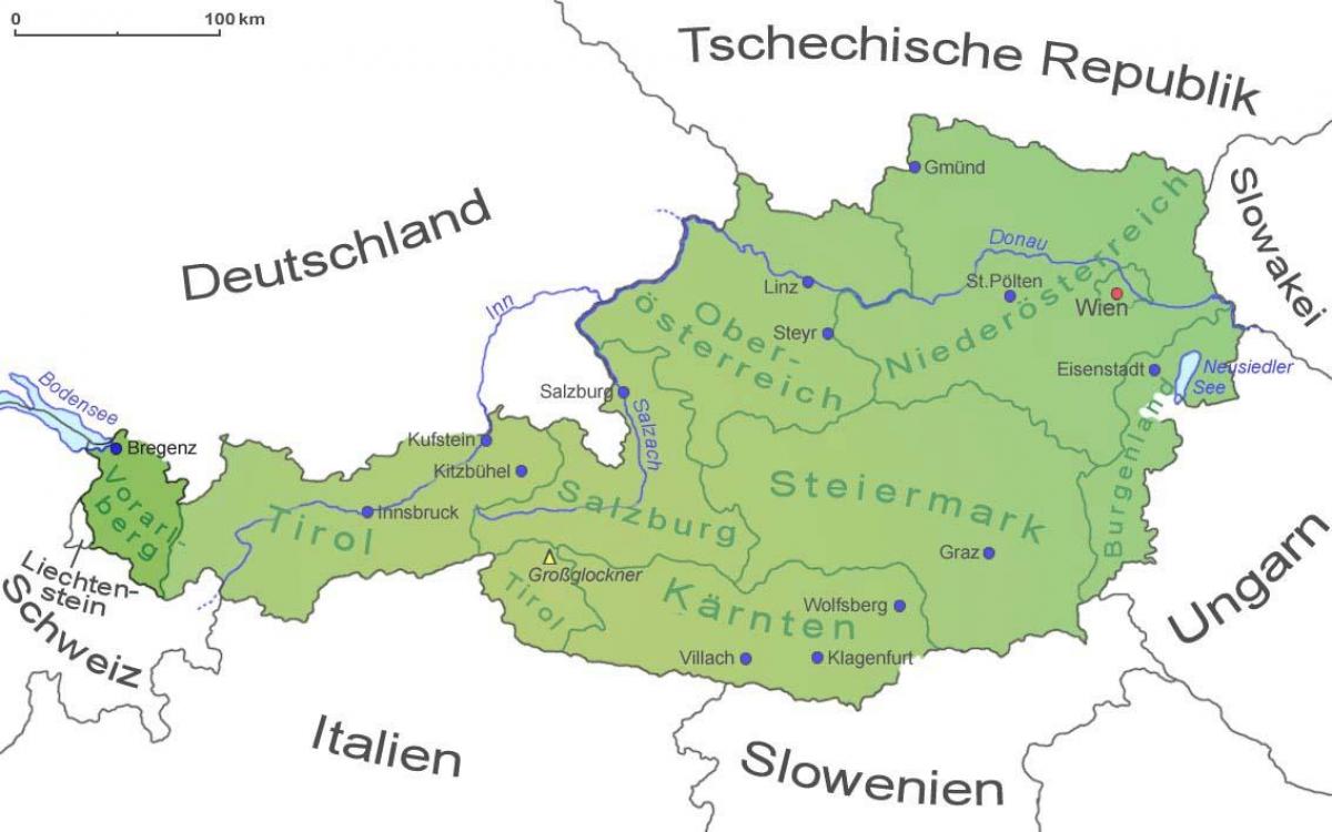 mapa rakúsko vorarlberg