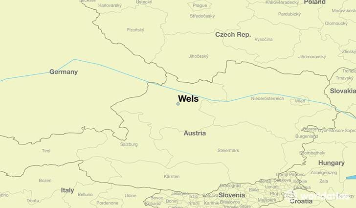 mapa wels rakúsko