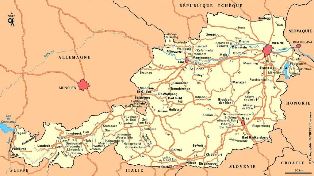 mapa wien rakúsko