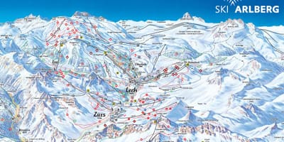 Mapa arlberg rakúsko