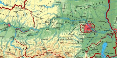 Mapa dolné rakúsko