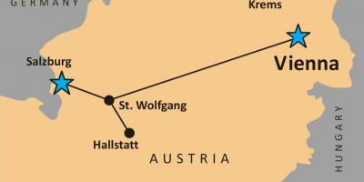 Mapa halštatskej rakúsko 