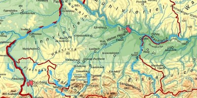 Mapa horné rakúsko