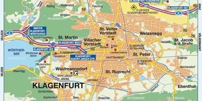 Mapa klagenfurt rakúsko