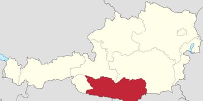 Mapa korutánska v rakúsku 