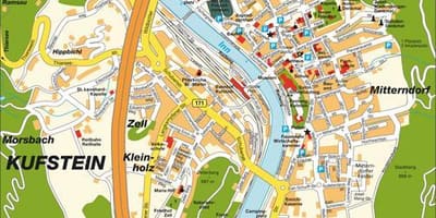 Mapa kufstein rakúsko