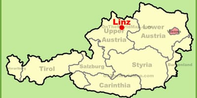 Mapa linz rakúsko