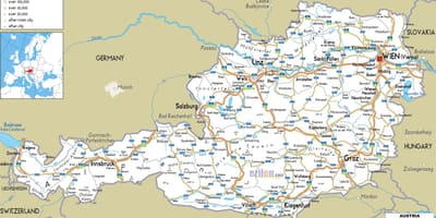 Mapa rakúska trasy