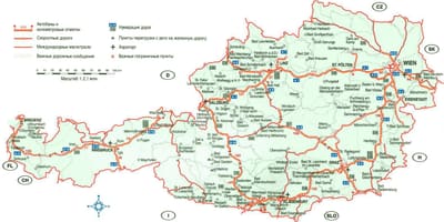 Podrobná mapa rakúska