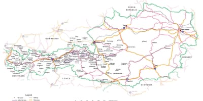 Mapa rakúska električky 