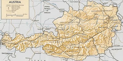Rakúsko geografickú mapu