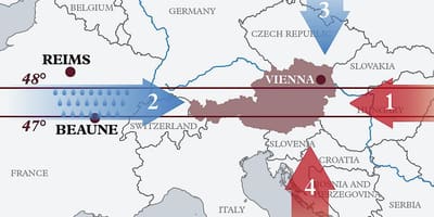 Mapa rakúska klímy