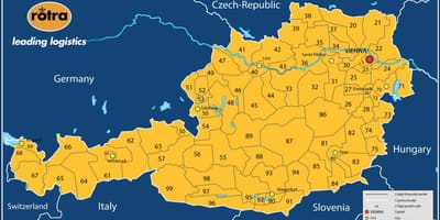 Mapa rakúska psč 