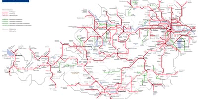 Öbb rakúske železničnú mapu
