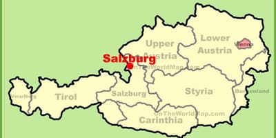 Rakúsko salzburg mapu