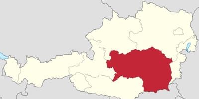 Mapa styria, rakúsko