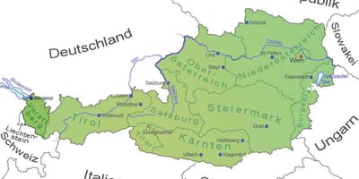 Mapa rakúsko vorarlberg