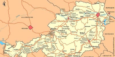 Mapa wien rakúsko